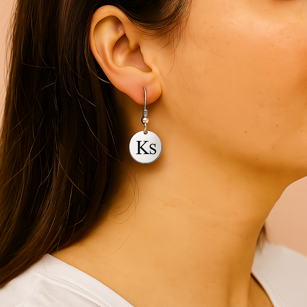 Customized earrings with Initials