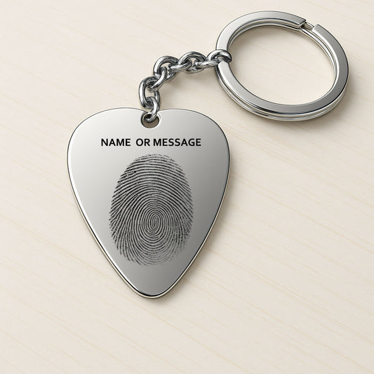 Fingerprint engraved Guitar Pick