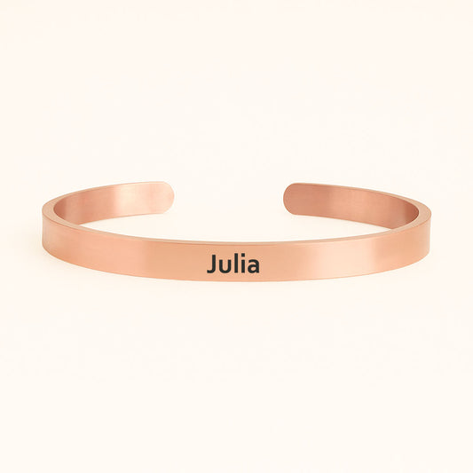 Custom Name Bracelet engraved in Rose Gold