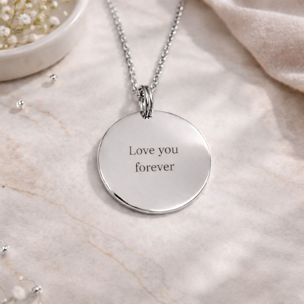 Valentines day custom message pendant