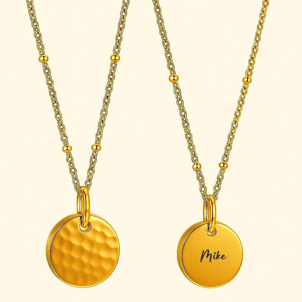 Gold Luna Pendant Name Necklaces