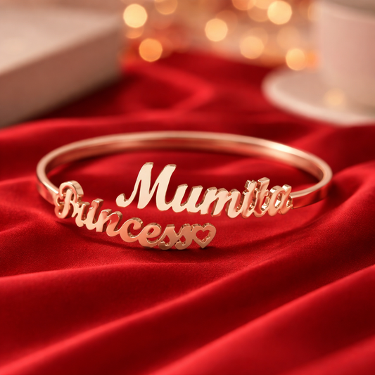 Personalized double name bracelet, custom name bracelet for women ROSE GOLD CANADA