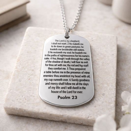 Christian Gift - Psalm 23 Pendant Necklace