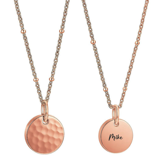 Rose Gold Luna moon Pendant Name Necklaces