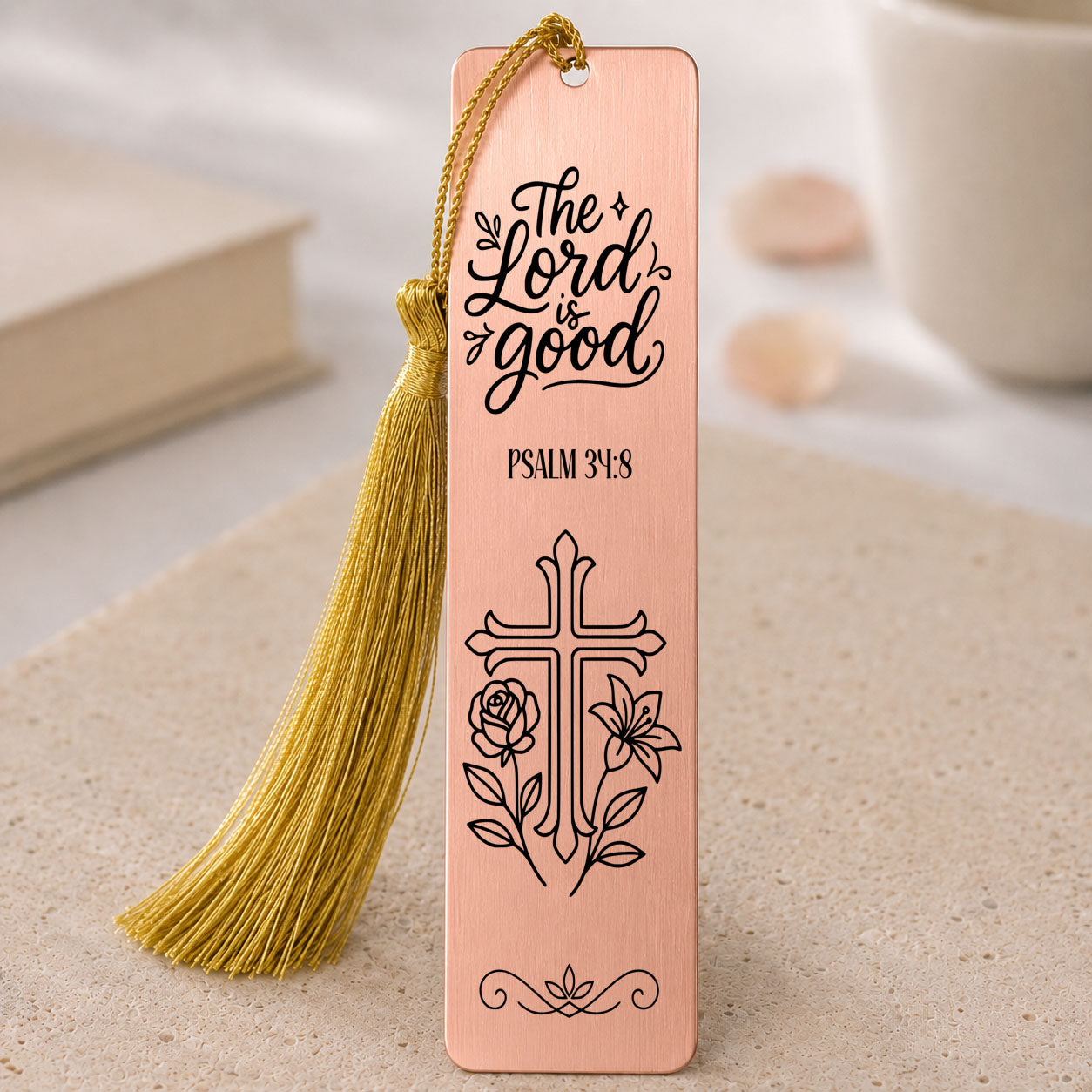 Psalm 34:8 Christian bookmark gift