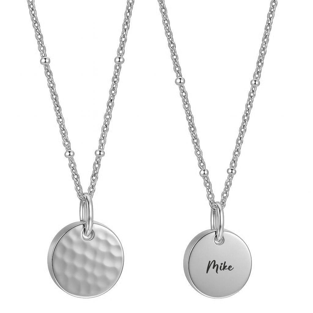 Silver Luna moon Pendant Name Necklaces