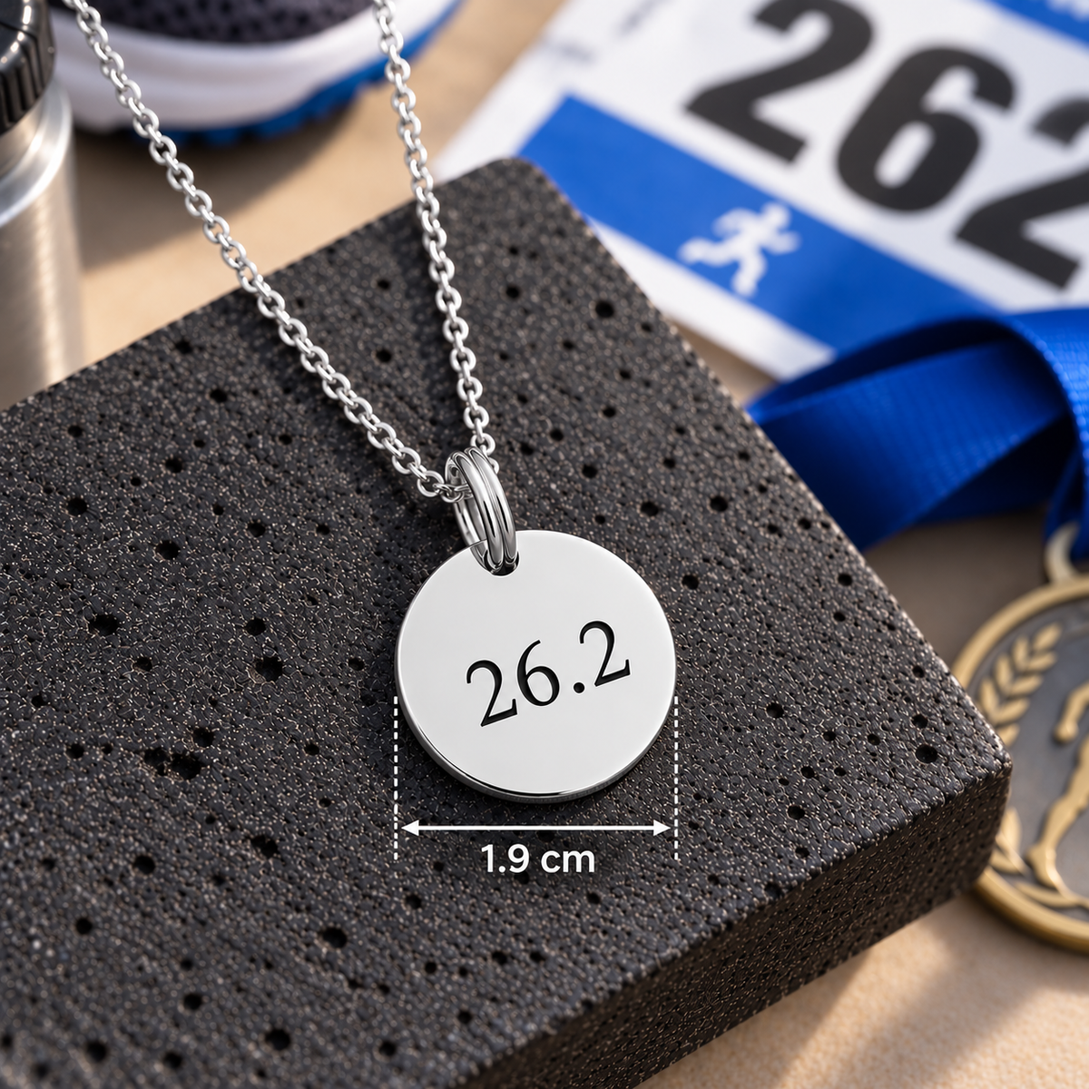 26.2 Marathon Necklace steel