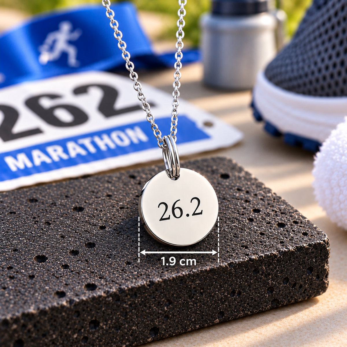 26.2 Marathon Necklace silver
