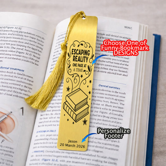 Escaping reality one page at a time -Funny Bookmark