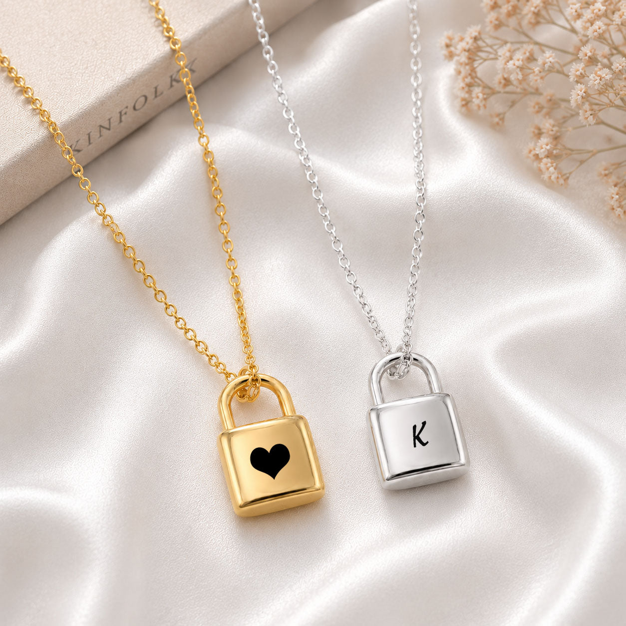 Personalized Lock Pendant Necklace