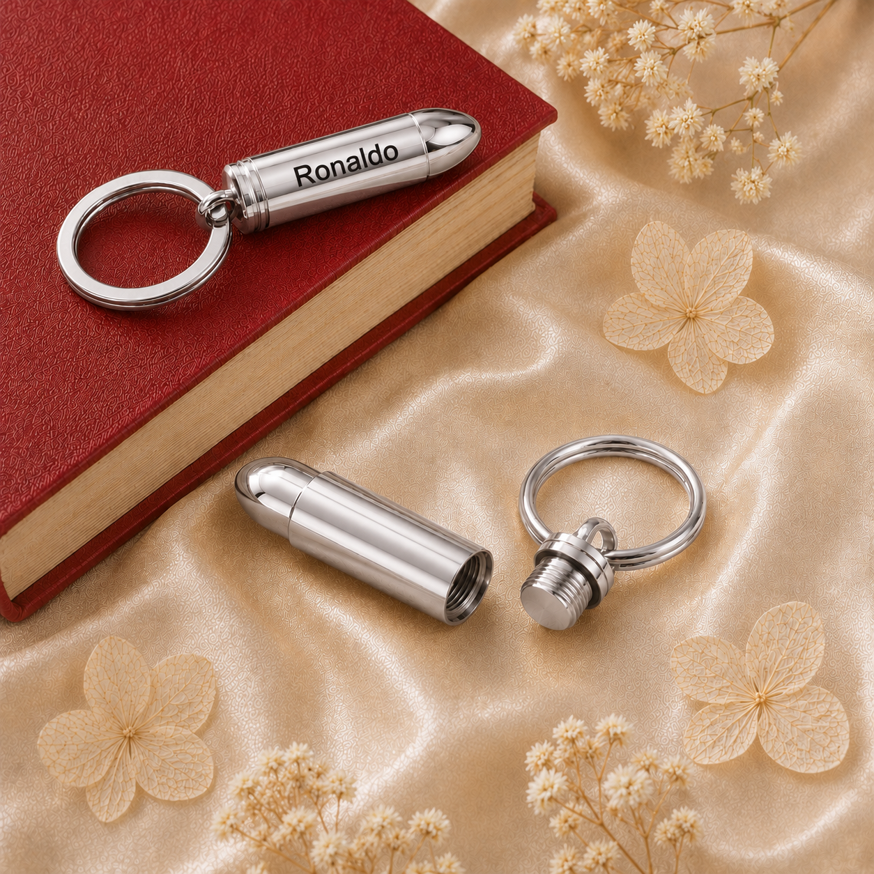 Personalized Cremation Ashes Keychain Urn