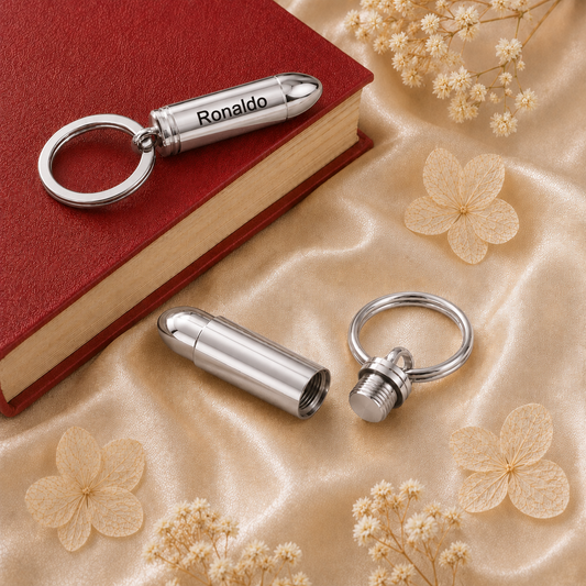 Personalized Cremation Ashes Keychain Urn