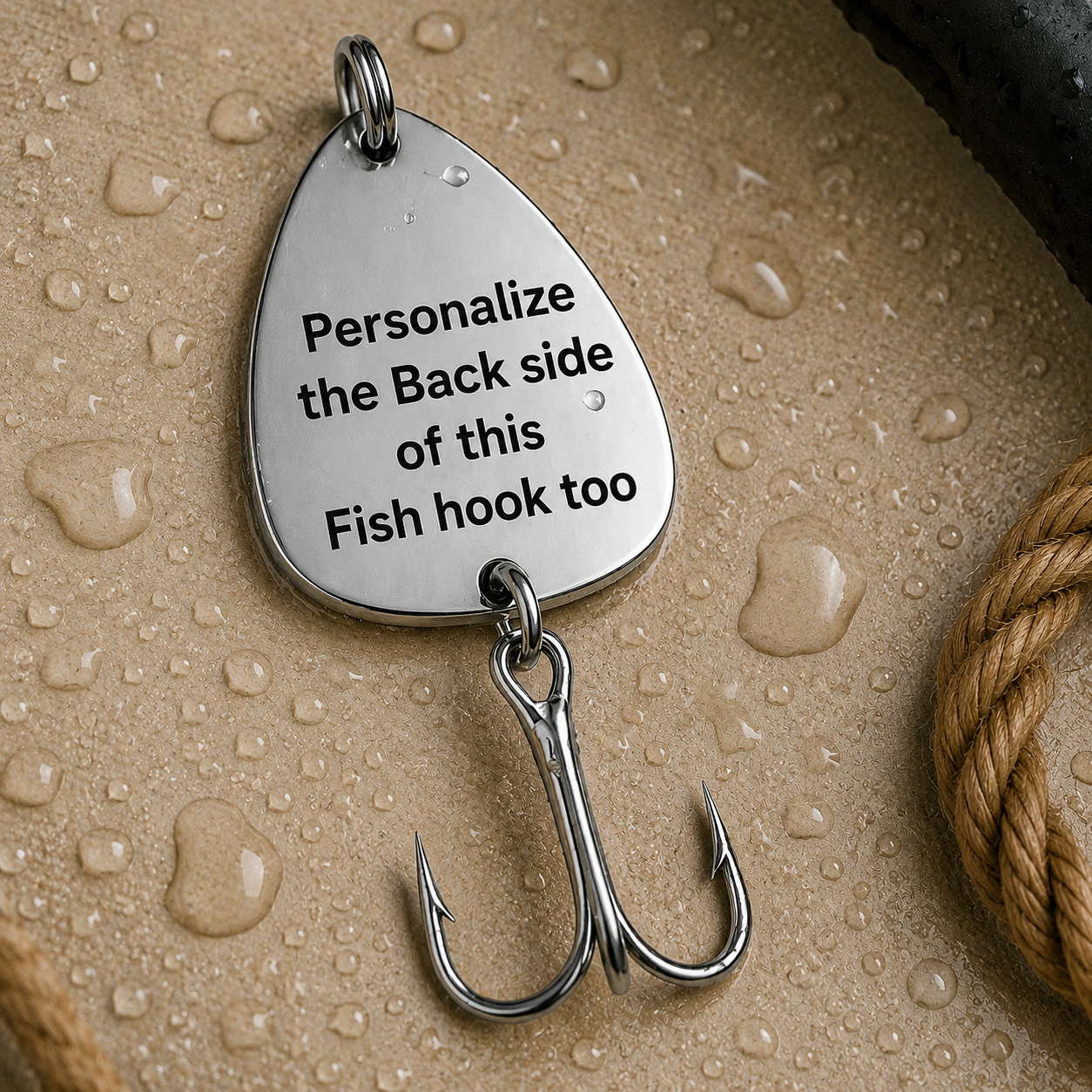 Super Dad engraved fish hook lure personalized fishing gift for dad Father's Day present custom engraved stainless steel lure