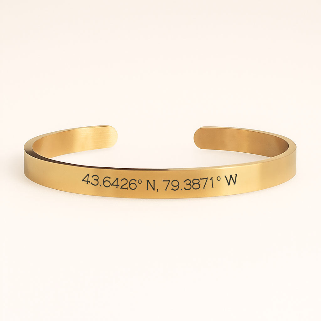 Custom Coordinate bracelets customized with longitude & latitude of a ...