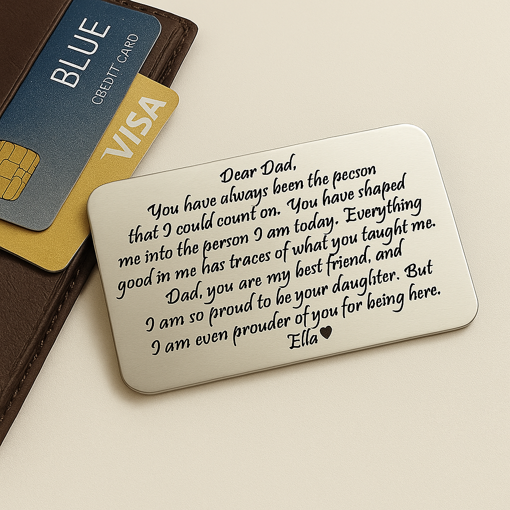 Customized wallet inserts for dad parents