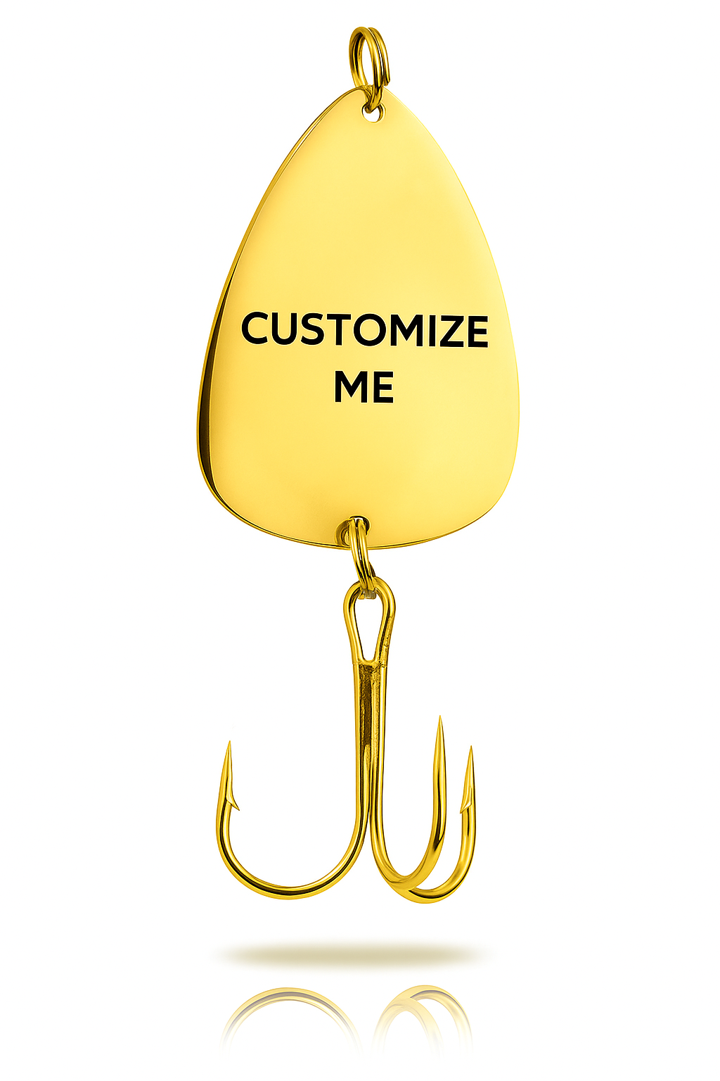 Engravable steel Gold fishing hooks