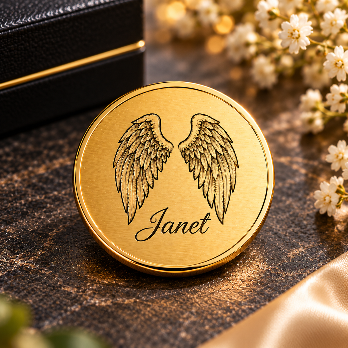 Angel wings Pocket Hugs Memorial Gifts keepsakes for family and bereavement - Little Hug From Heaven