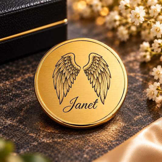 Angel wings Pocket Hugs Memorial Gifts keepsakes for family and bereavement - Little Hug From Heaven