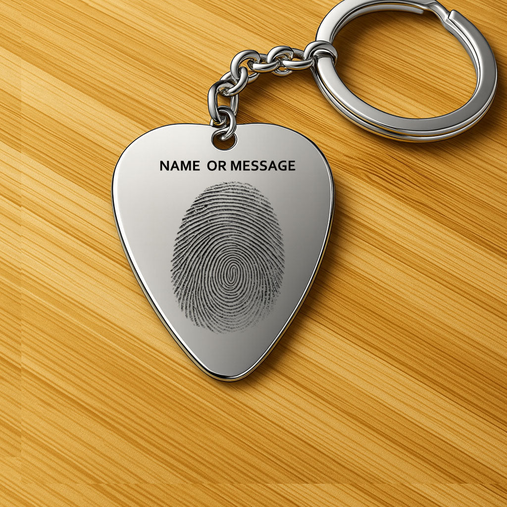 Thumbprint engraved Guitar Pick