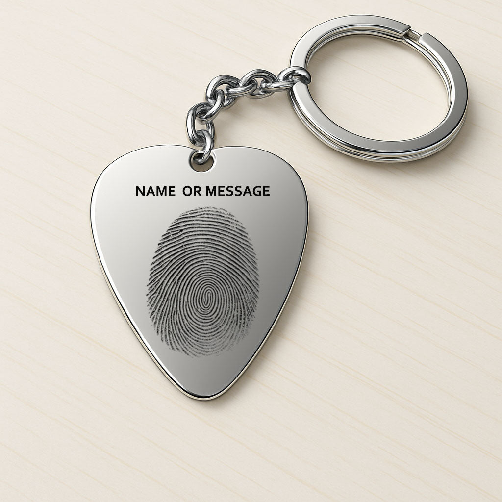 Fingerprint engraved Guitar Pick