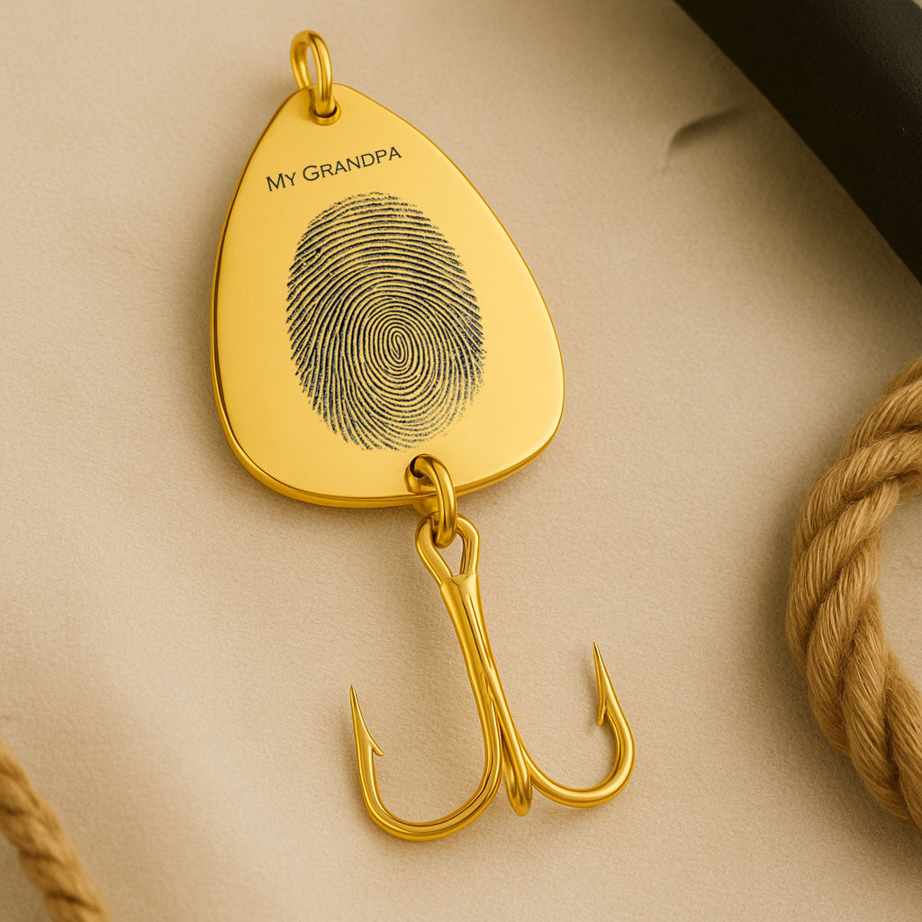 tHUMBPRINT eNGRAVED fISH hOOKS
