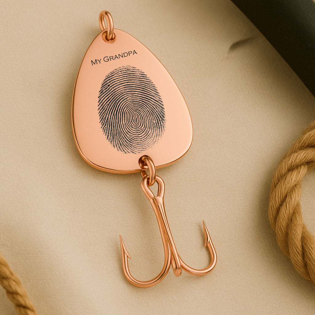 Custom Engraved Fingerprint Fish Hooks with Name – JewelryCo Custom Engraved