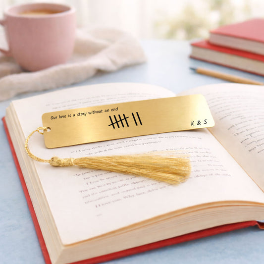 Customized Tally bookmark in Gold Metal color