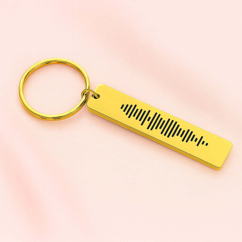 Customize a Song Code Keychain for Women & Men