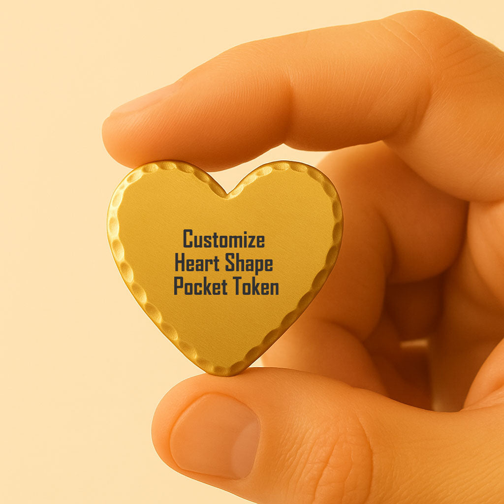 Heart Token Maker Personalized Heart Shape Pocket Token Hugs – JewelryCo Custom Engraved