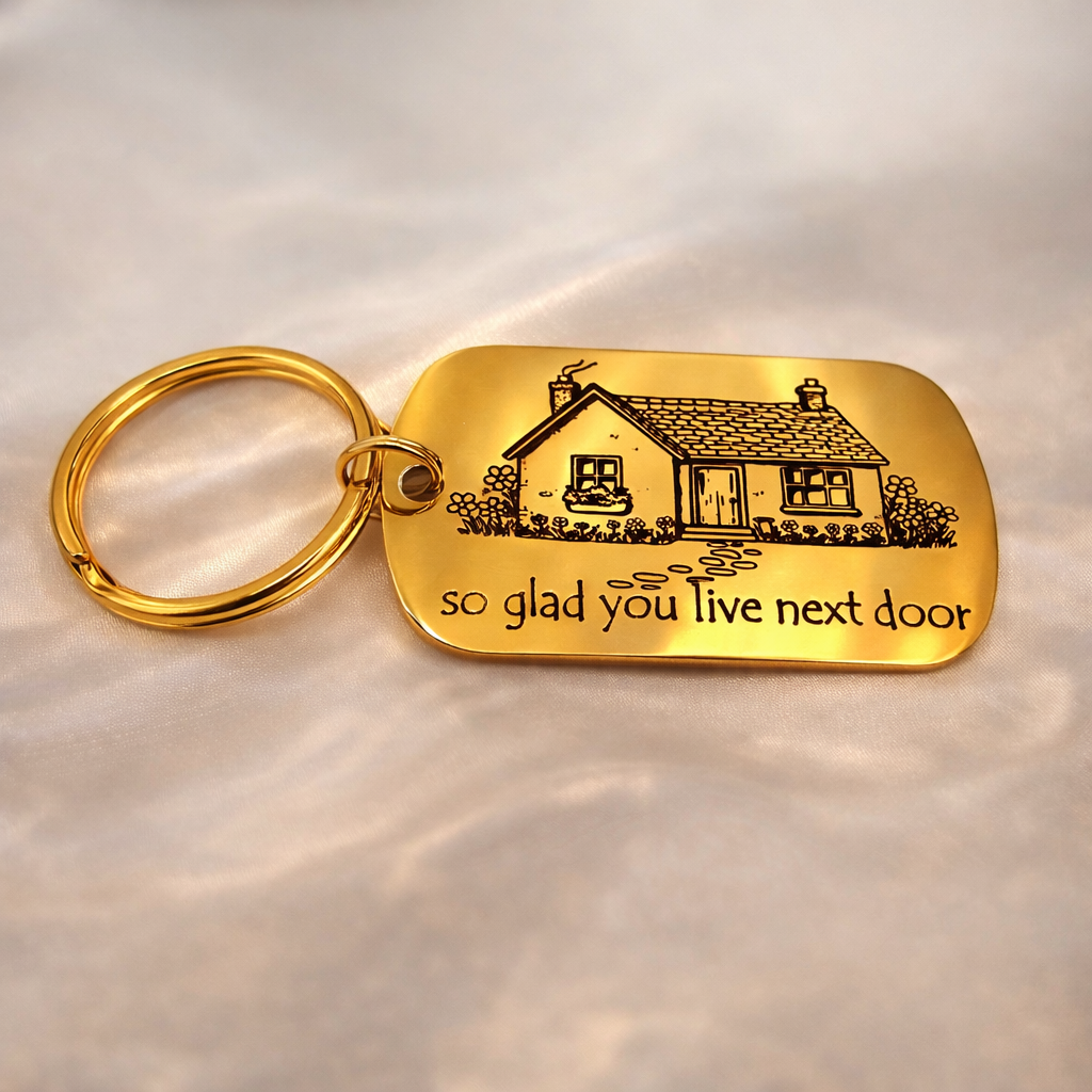 best neighbor ever keychain gift