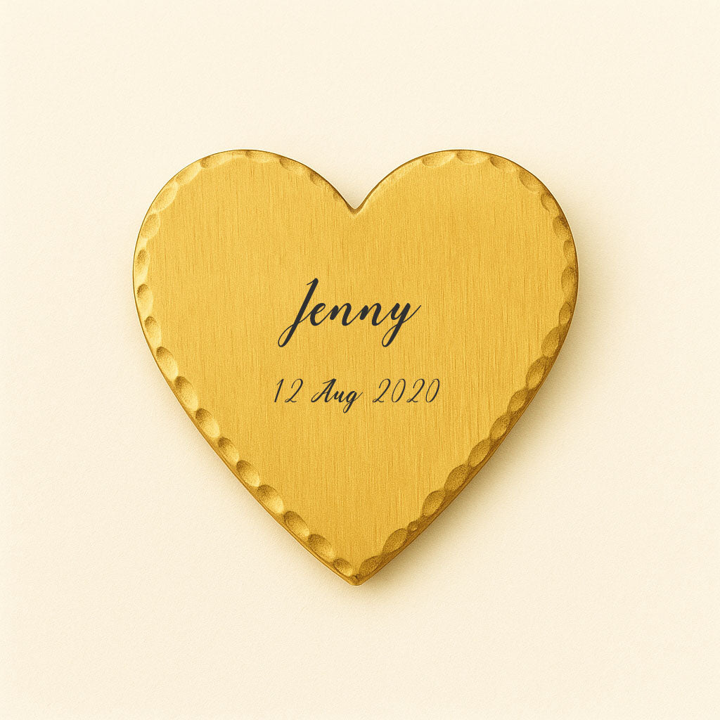Gold Heart Pocket Token