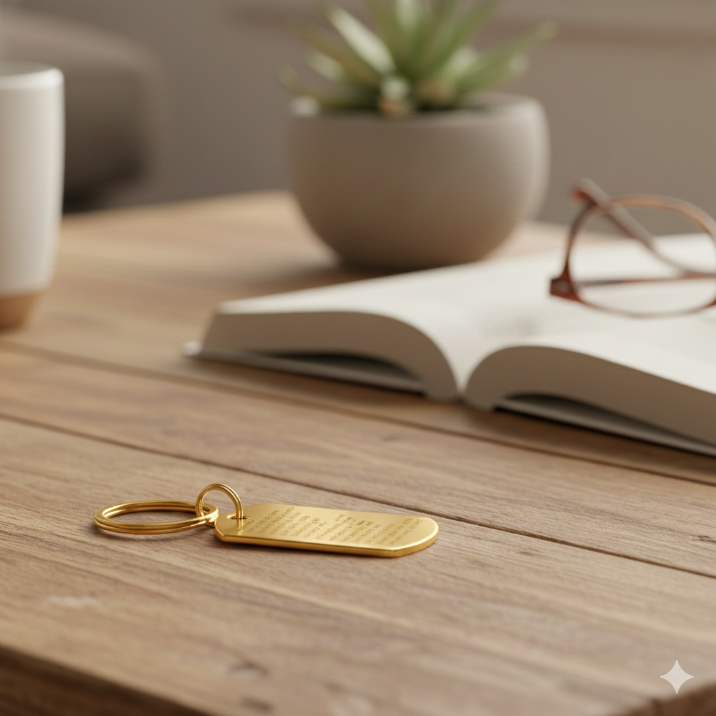 Your Choice of Song Lyrics Engraved Keychain