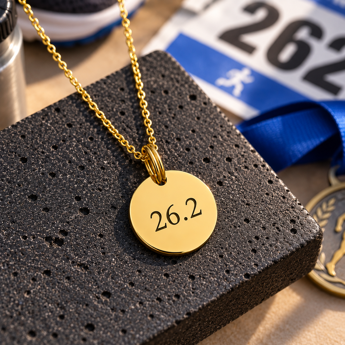 26.2 Marathon Necklace Gold