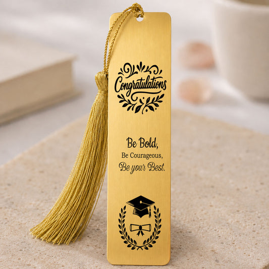 Be Bold, Be Courageous, Be Your Best Personalized Graduation Bookmark,