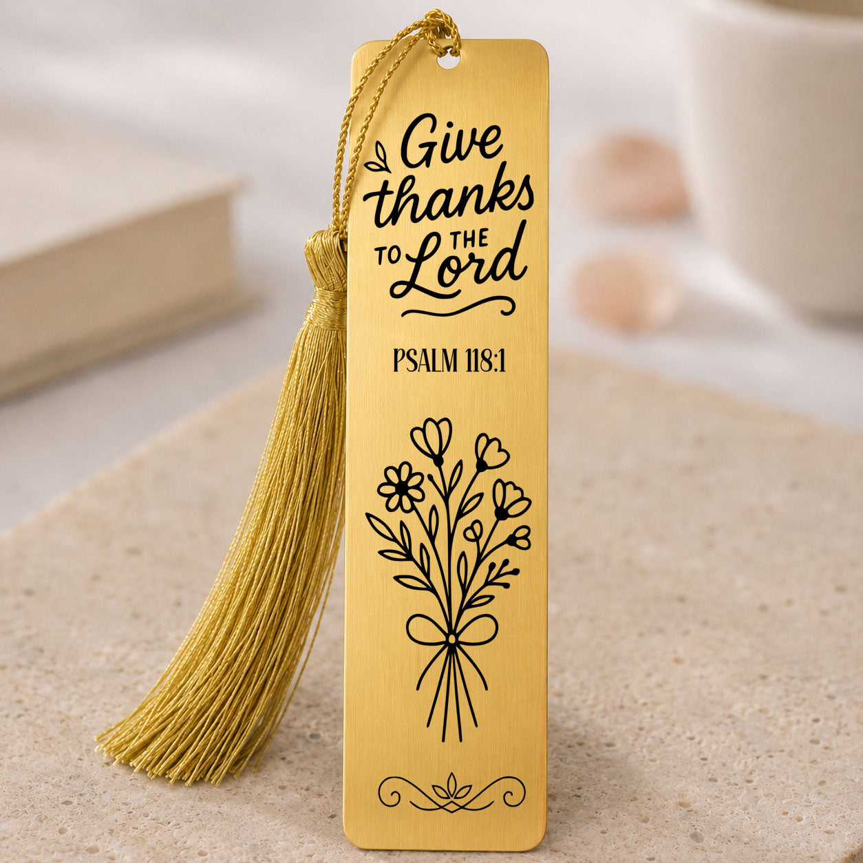 Give Thanks to the Lord" Psalm 118:1 Christian Bookmark