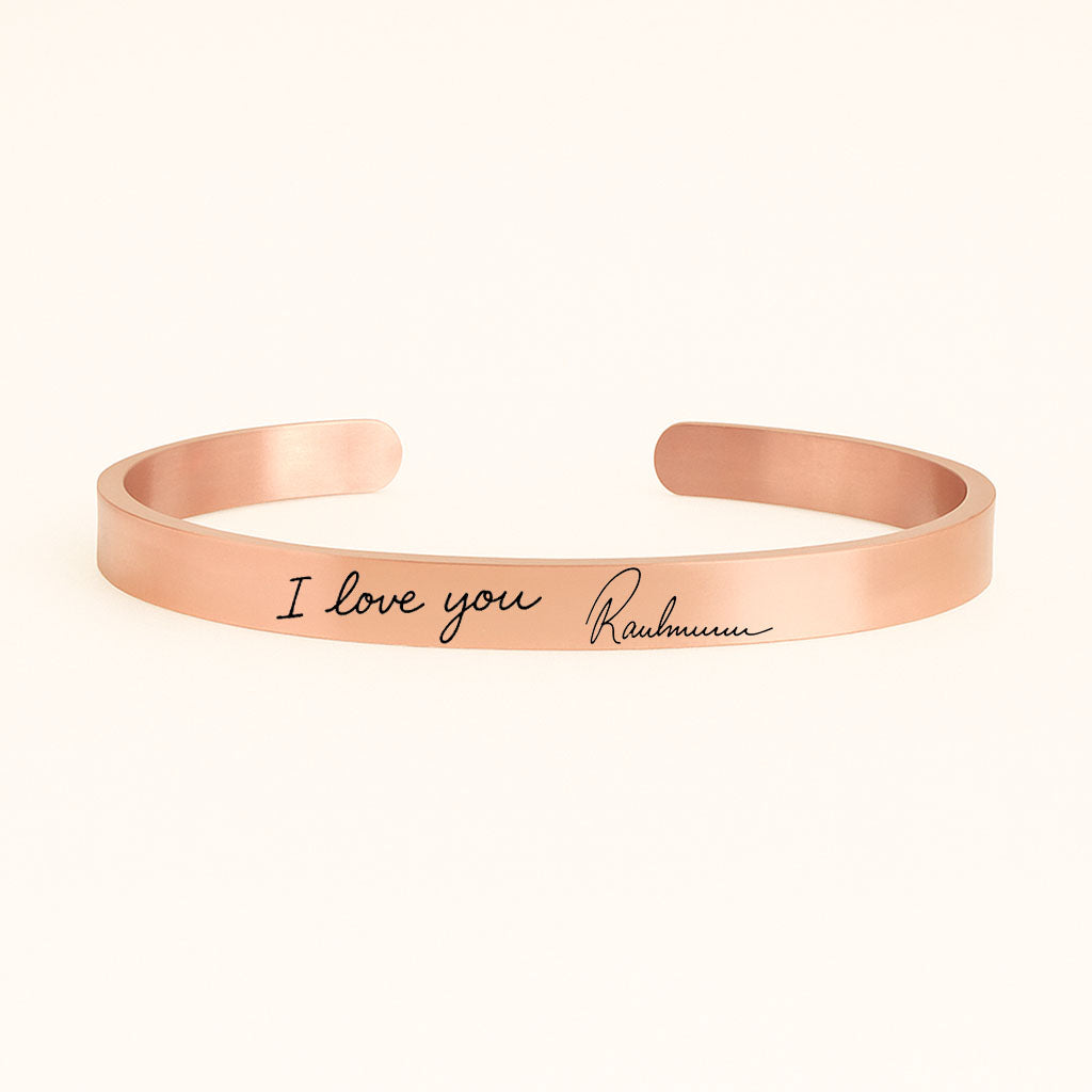 Transfer a Handwriting or Signature  on Bracelet