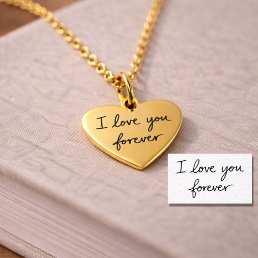 Actual Handwriting Pendant hEART SHAPE