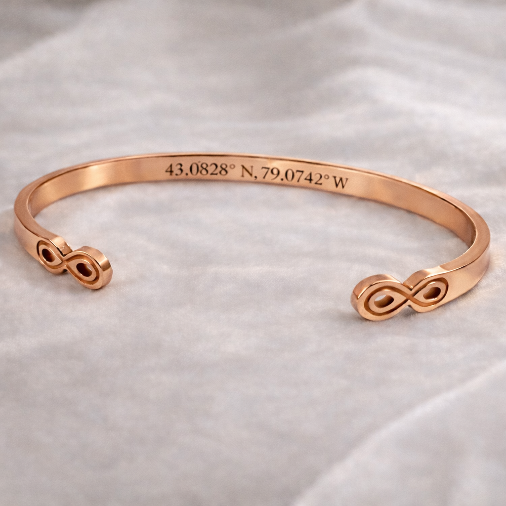 Infinity Bracelets with coordinates
