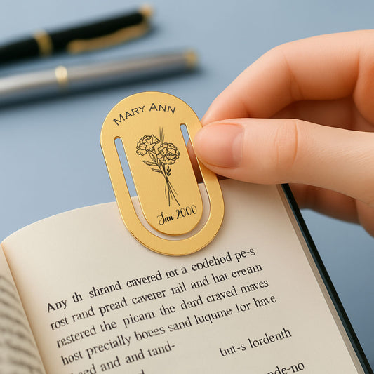 customized 
Mini BirthFlower Bookmark