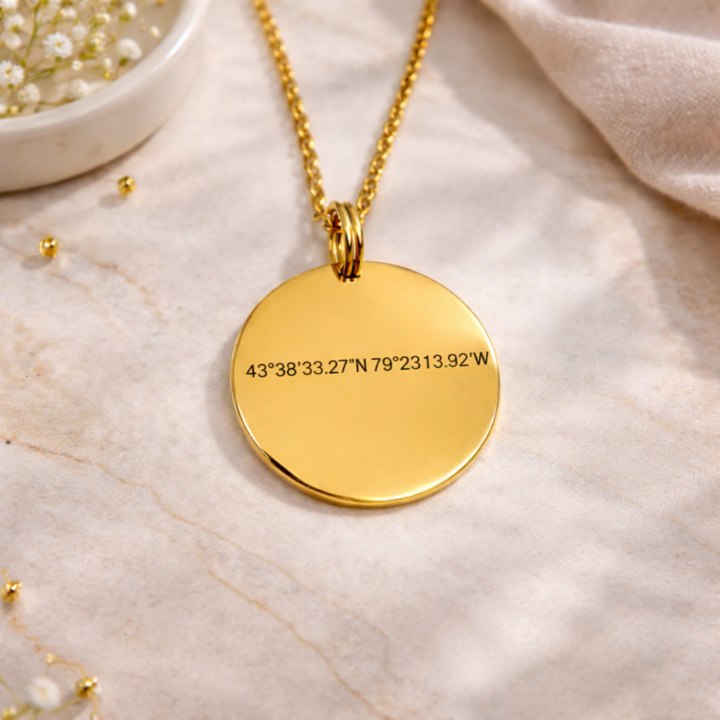 custom coordinates pendants