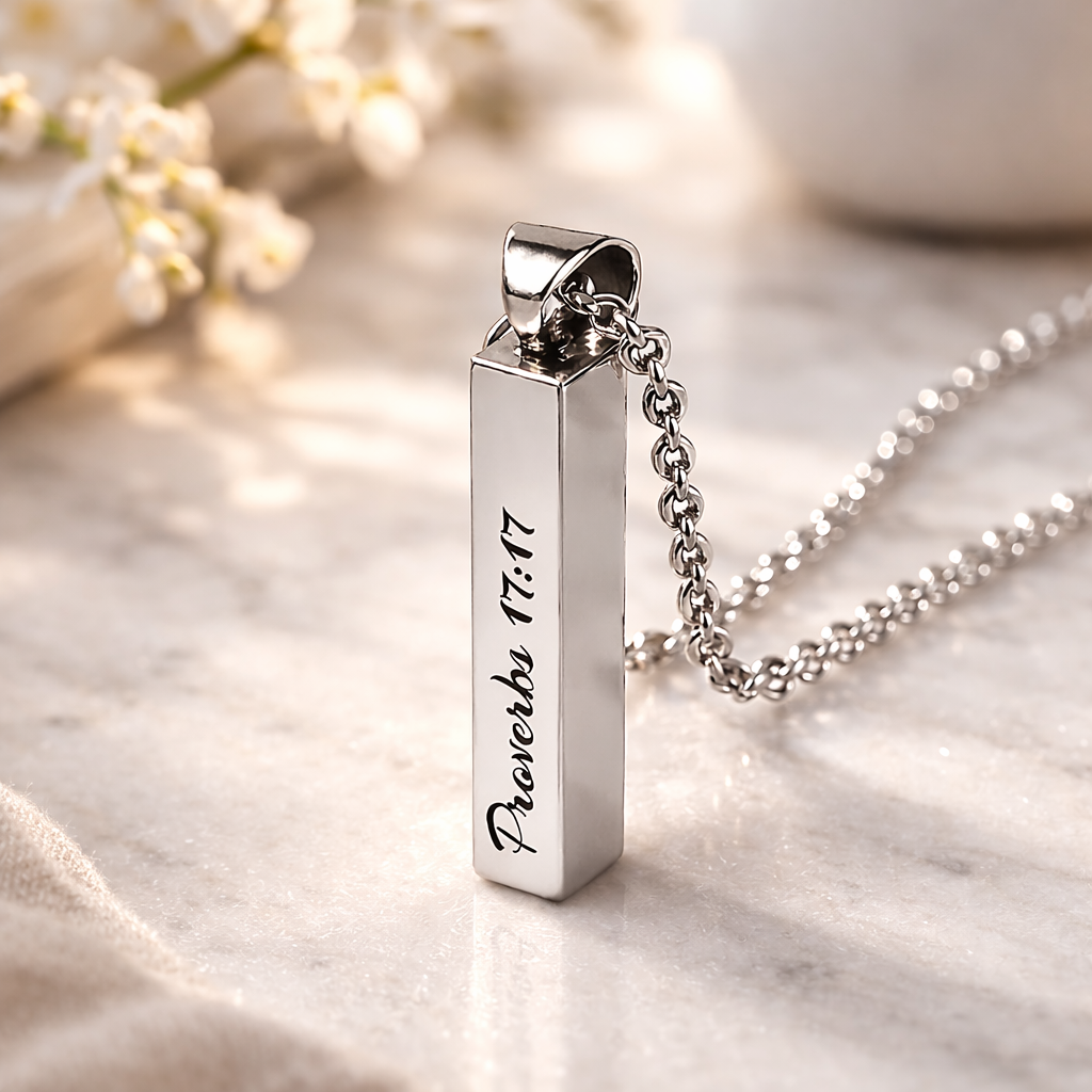 Custom Bible Scripture Bar Necklace canada