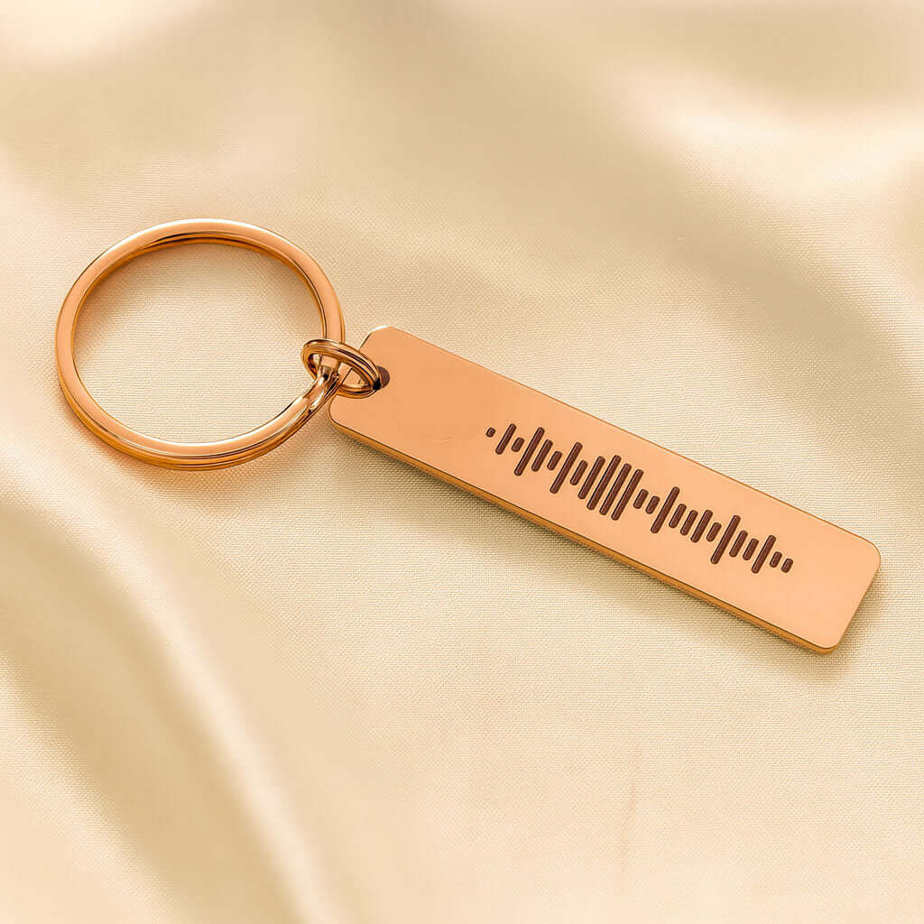 Customize a Song Code Keychain for Women & Men