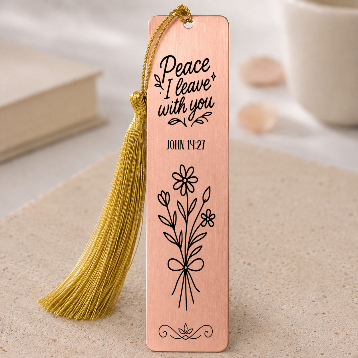 Peace I Leave With You" John 14:27 Christian Bookmark