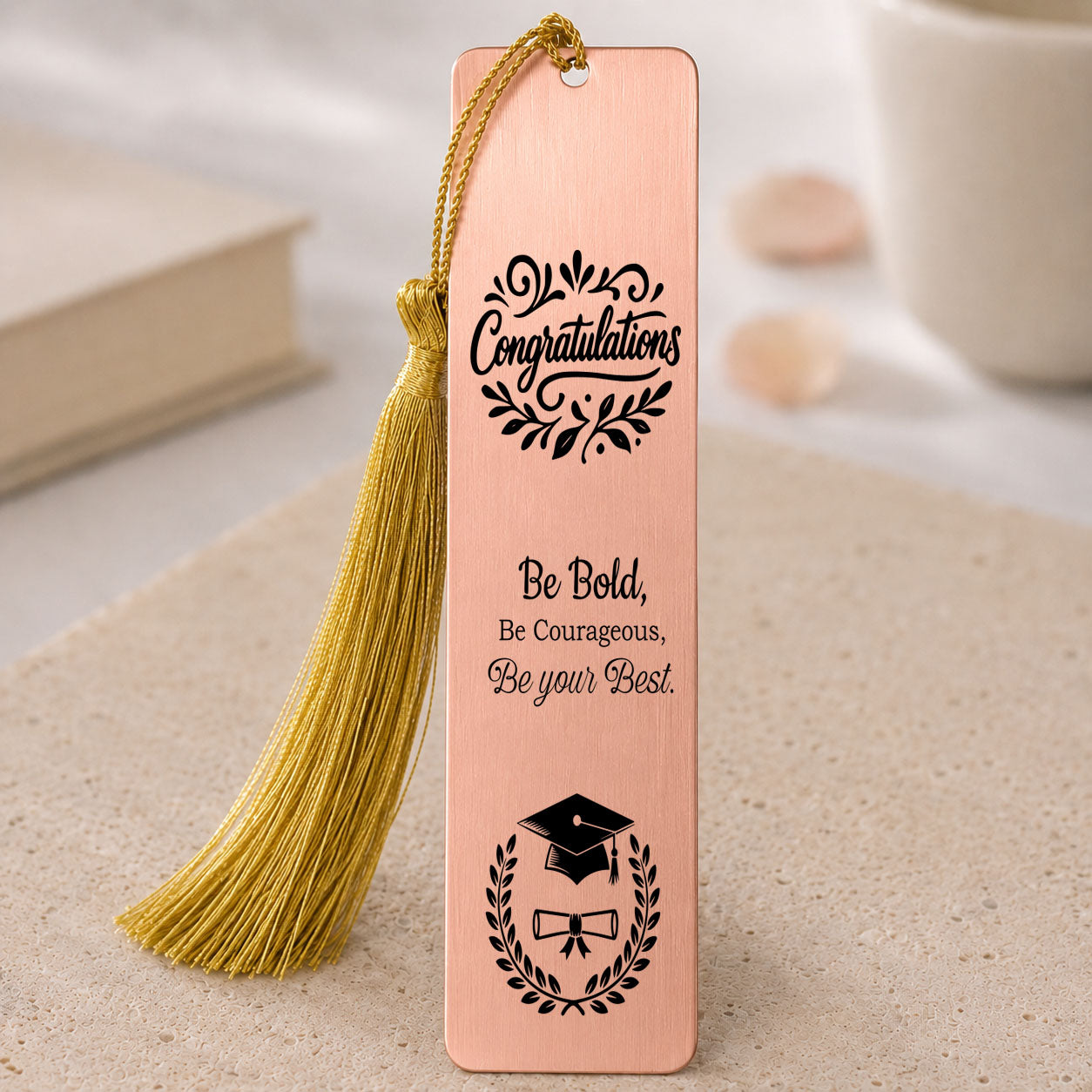 Be Bold, Be Courageous, Be Your Best Personalized Graduation Bookmark,