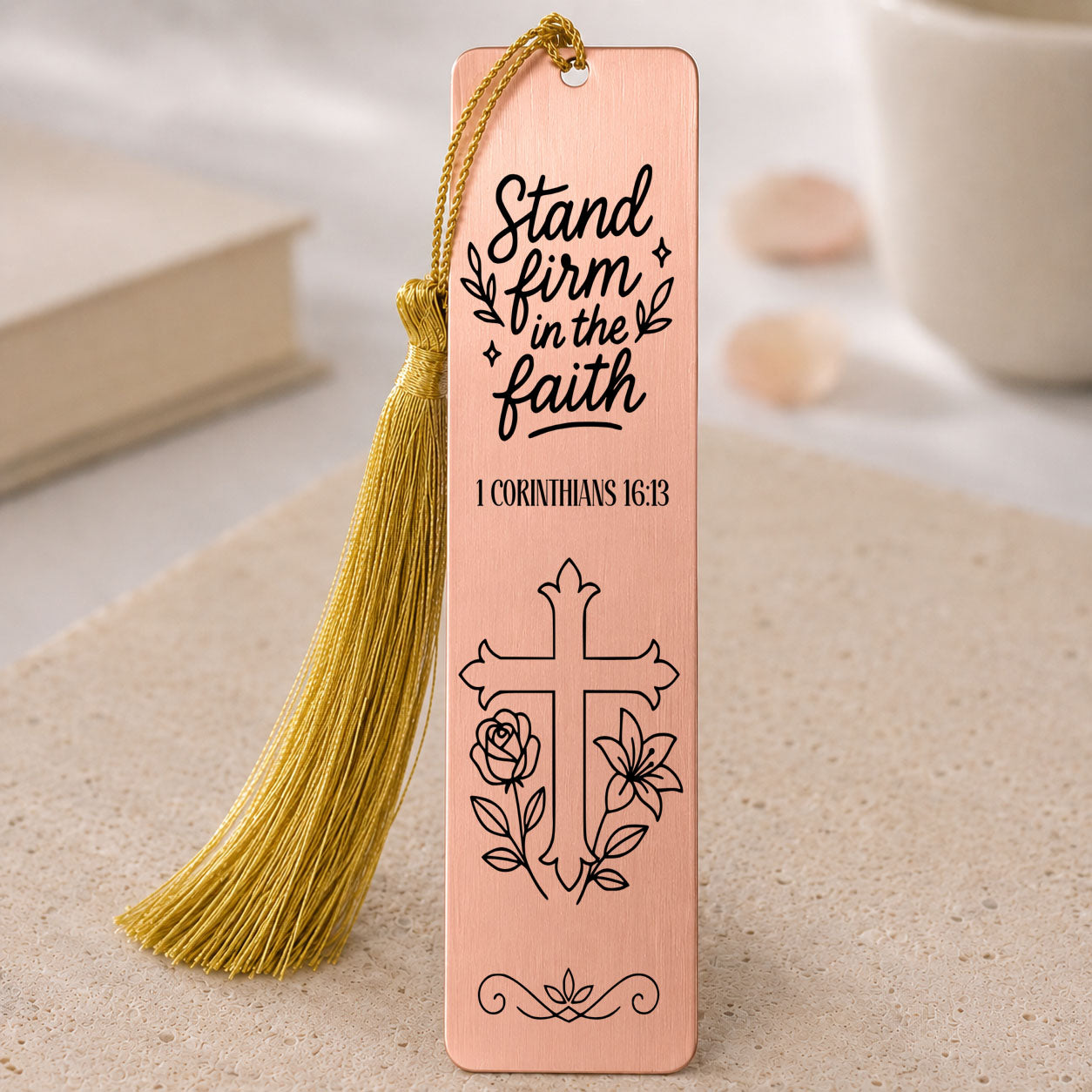 1 Corinthians 16:13 Christian gift Rose Gold