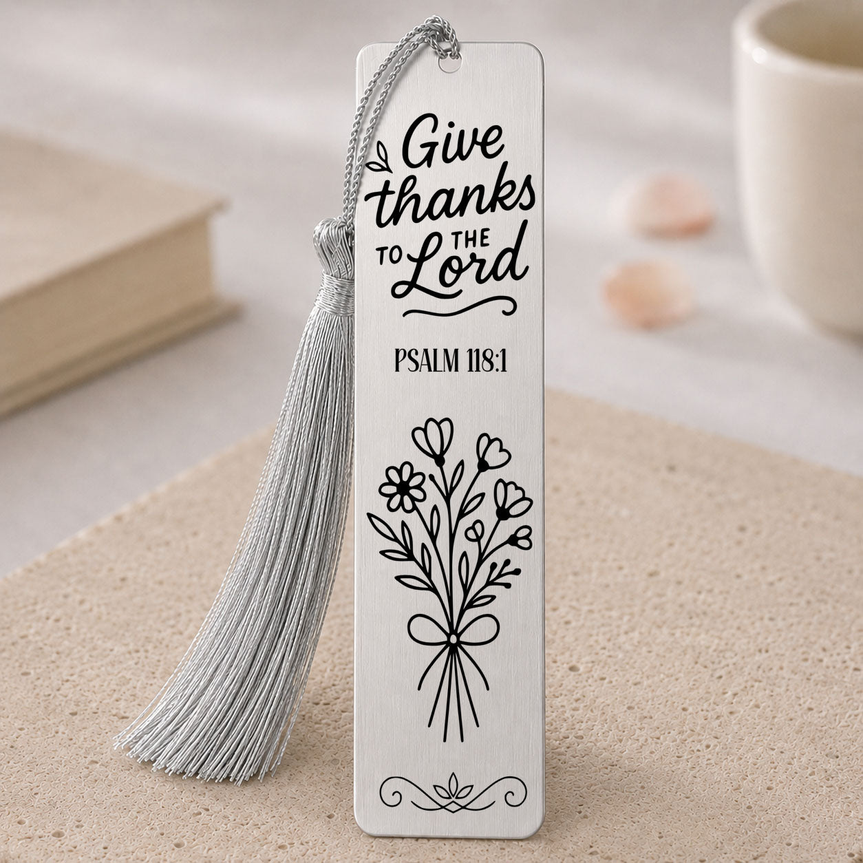 Give Thanks to the Lord" Psalm 118:1 Christian Bookmark