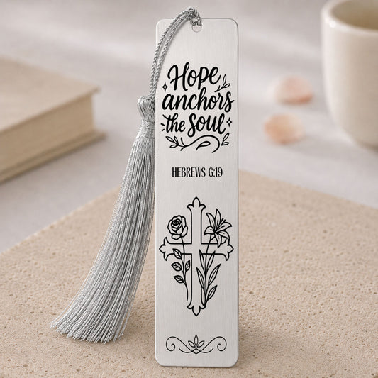 Hebrews 6:19 scripture gift in silver tone