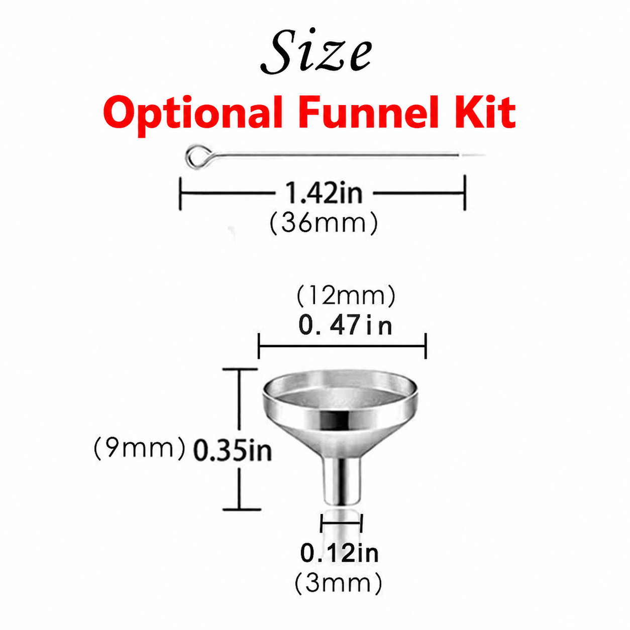 Small Tiny Ash urn Funnel Kit to fill ashes in pendant