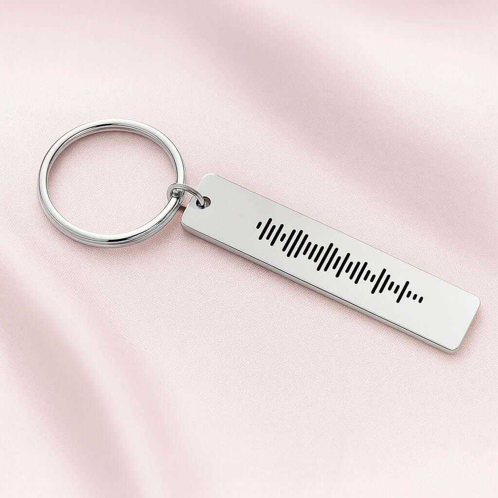 Customize a Song Code Keychain for Women & Men