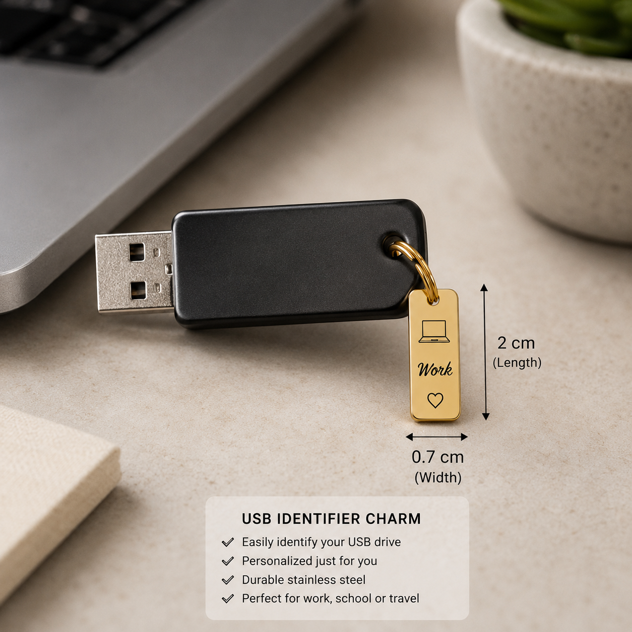 custom usb drive charm